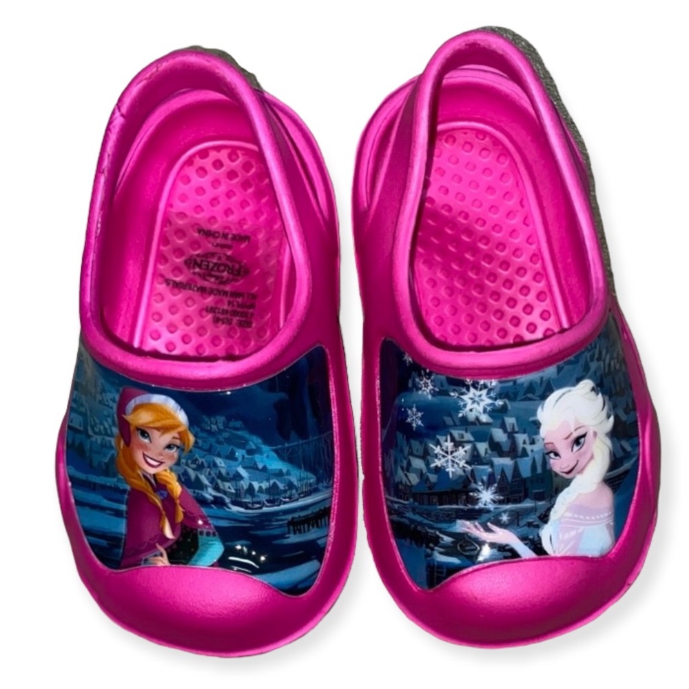 NEW  Disney Frozen Toddlers Croc Like Sandals Slides - Picture 5 of 9